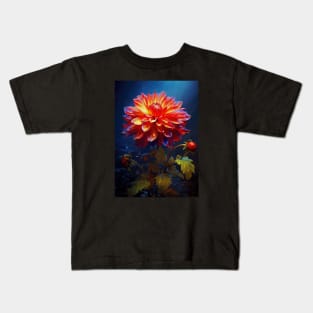 Mystic Fantasy Flower Fine Art Realist Painting Kids T-Shirt